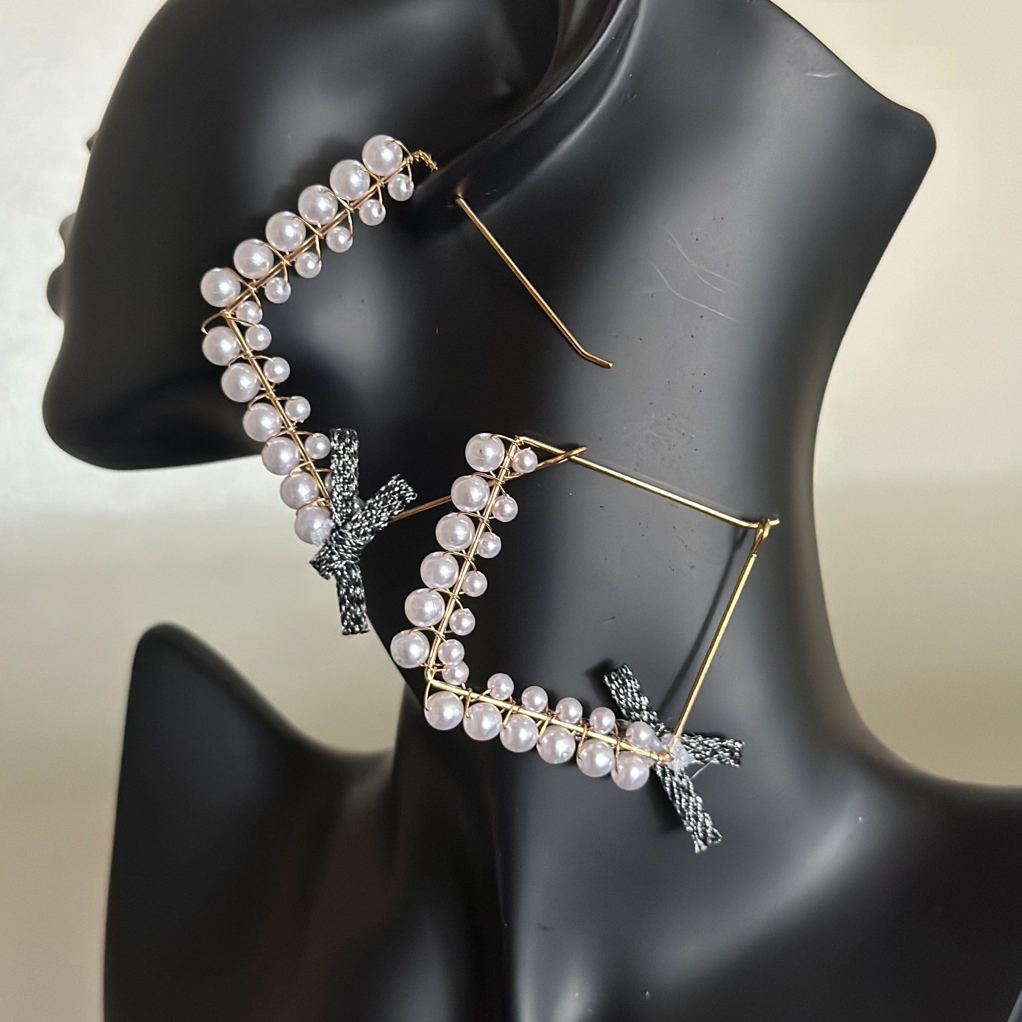 Faux pearl hoop Earrings